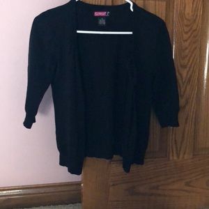 Black shorter cardigan with buttons